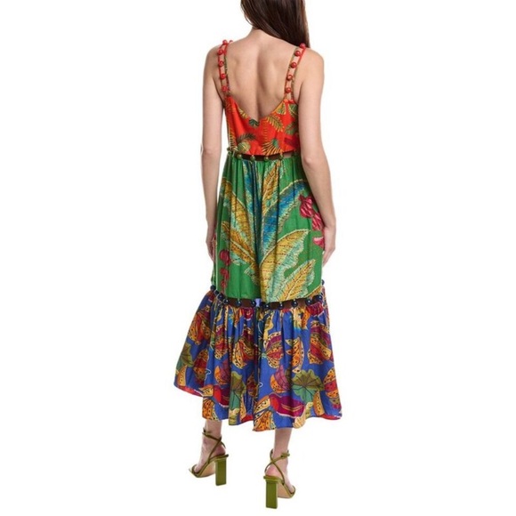 NWT FARM RIO MIXED PRINT BALLS MAXI DRESS SMALL - Picture 2 of 4